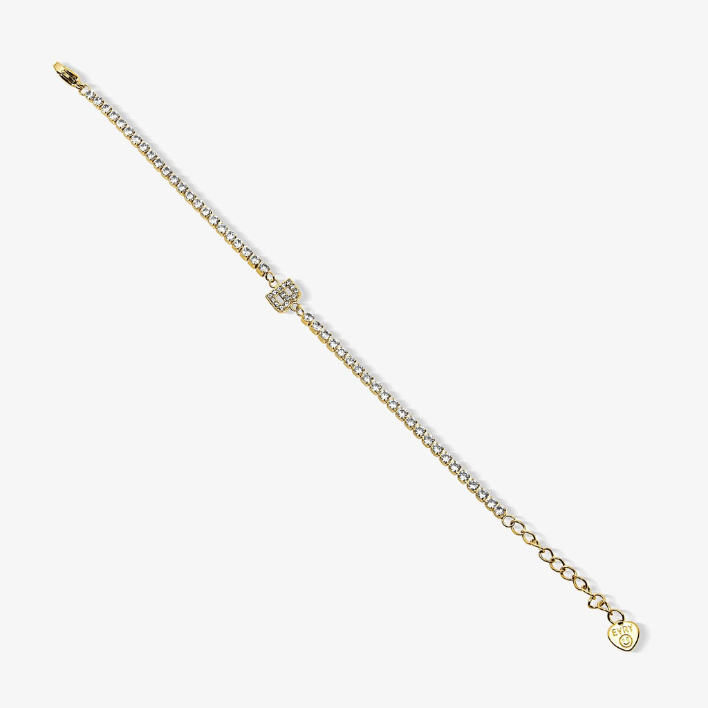 Icy Initial Tennis Bracelet