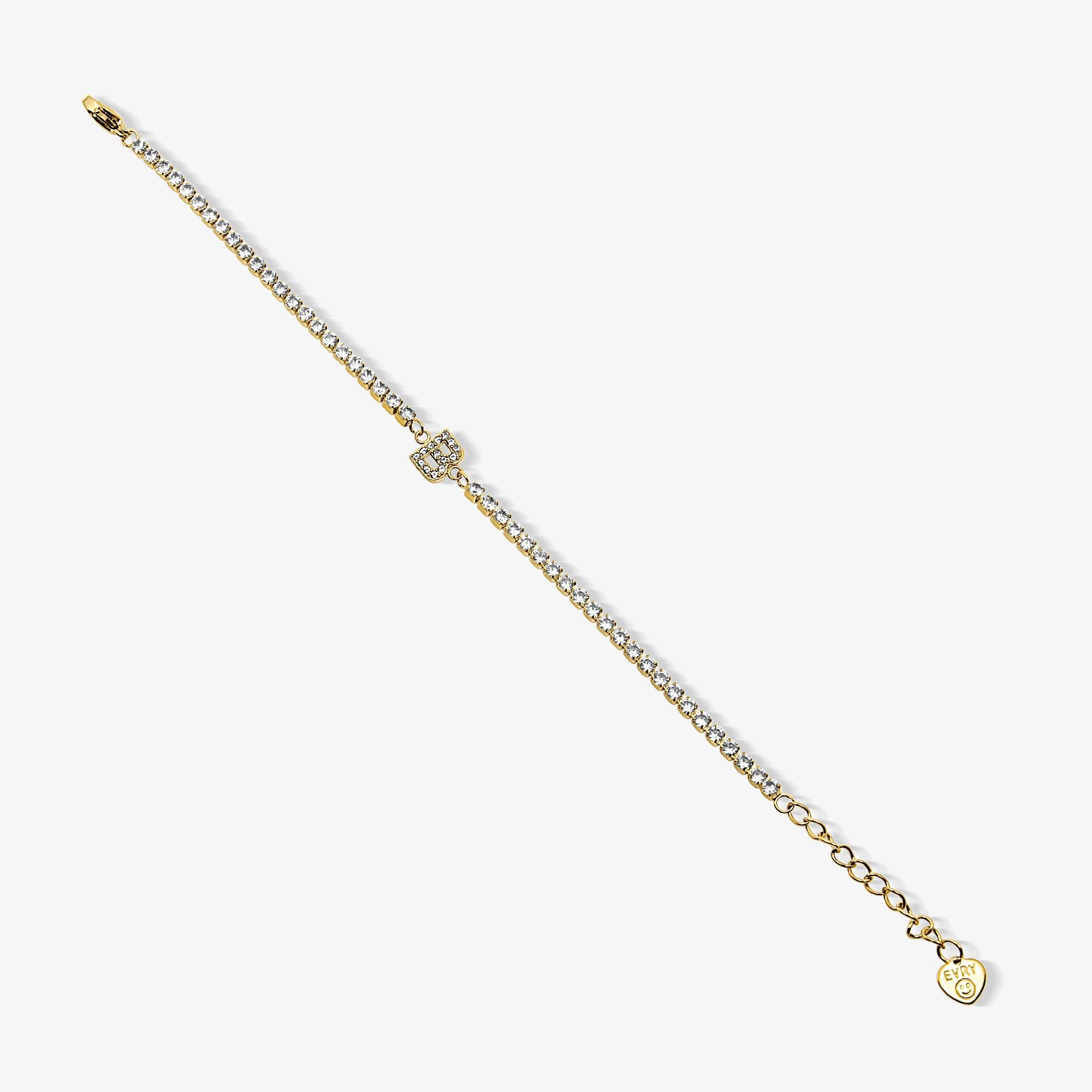 Icy Initial Tennis Bracelet