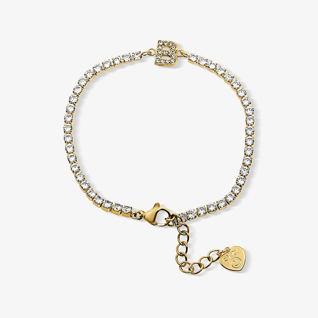 Icy Initial Tennis Bracelet