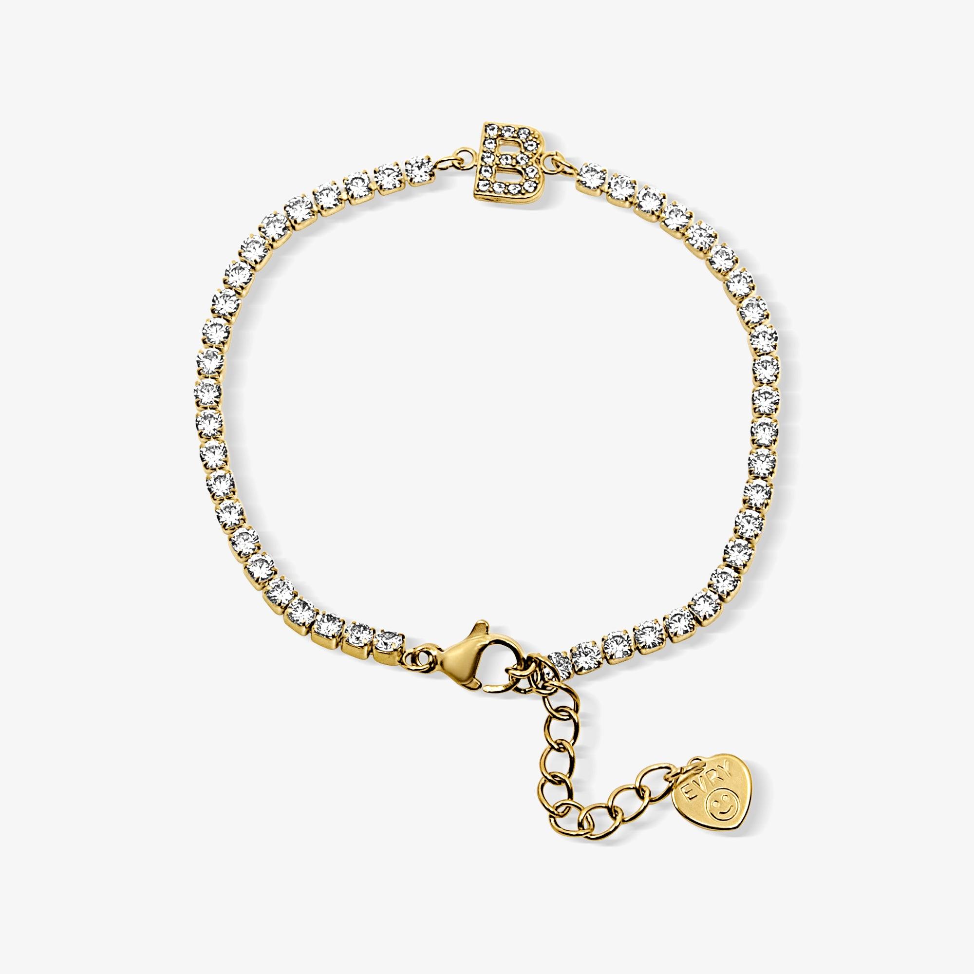 Icy Initial Tennis Bracelet
