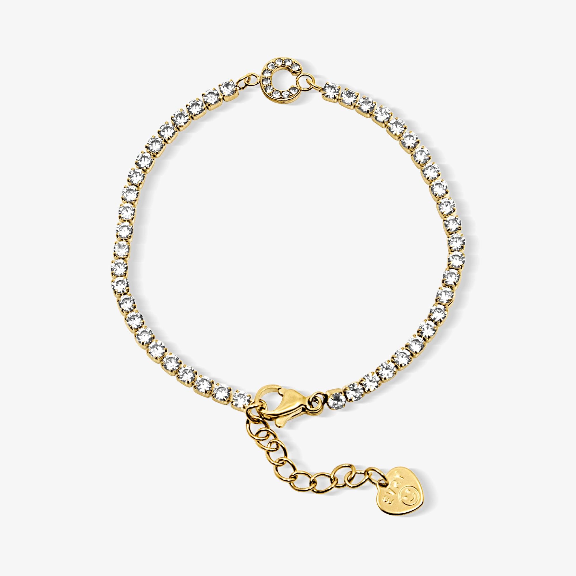 Icy Initial Tennis Bracelet