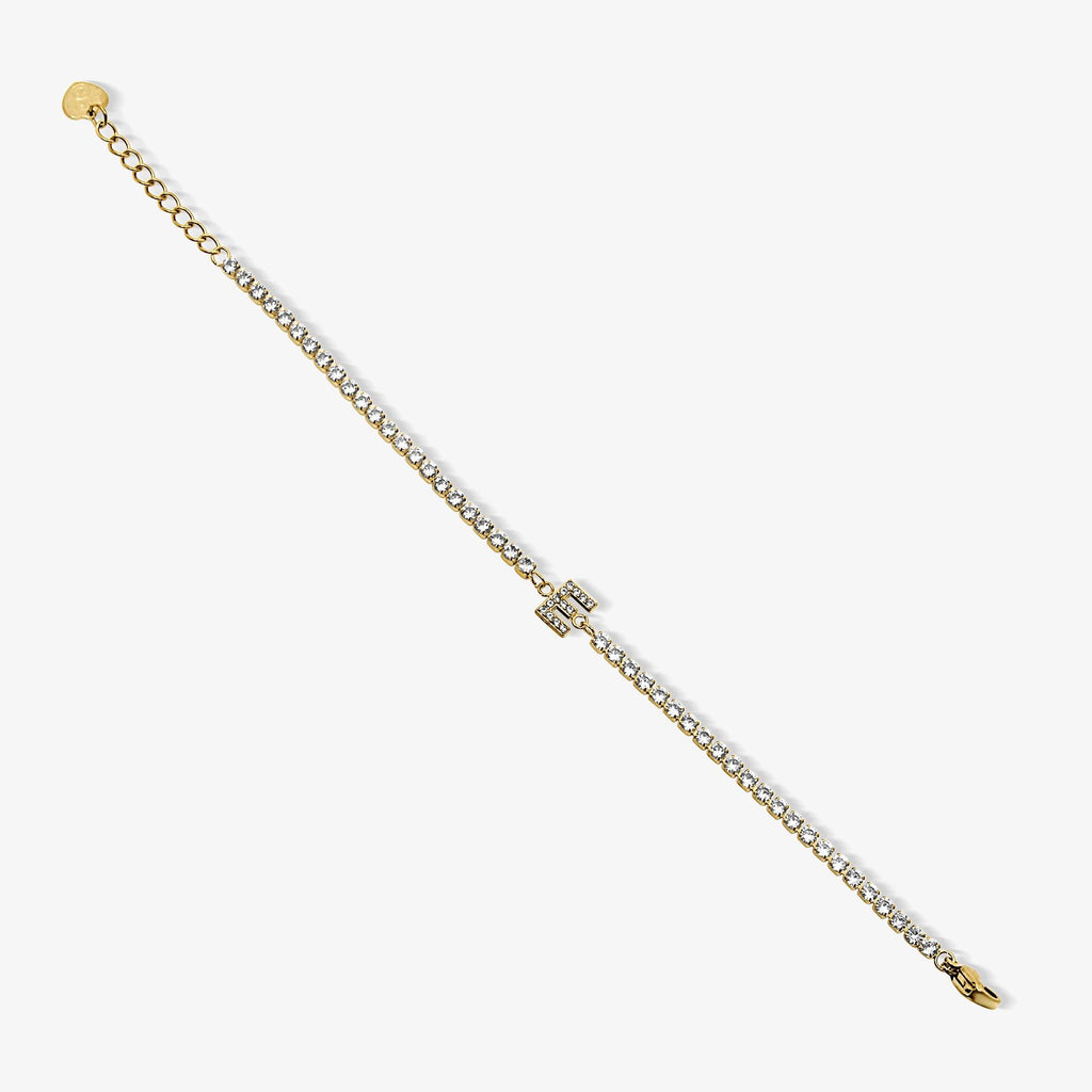 Icy Initial Tennis Bracelet
