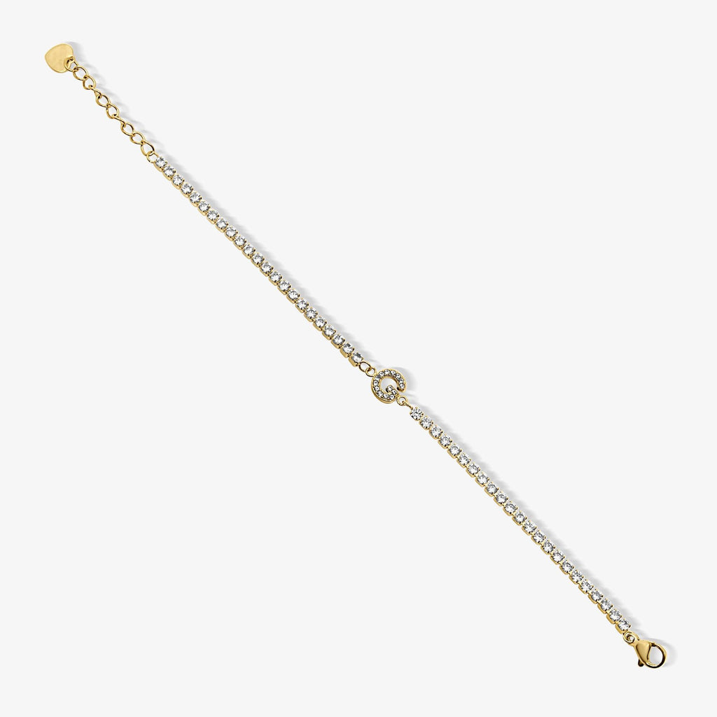 Icy Initial Tennis Bracelet