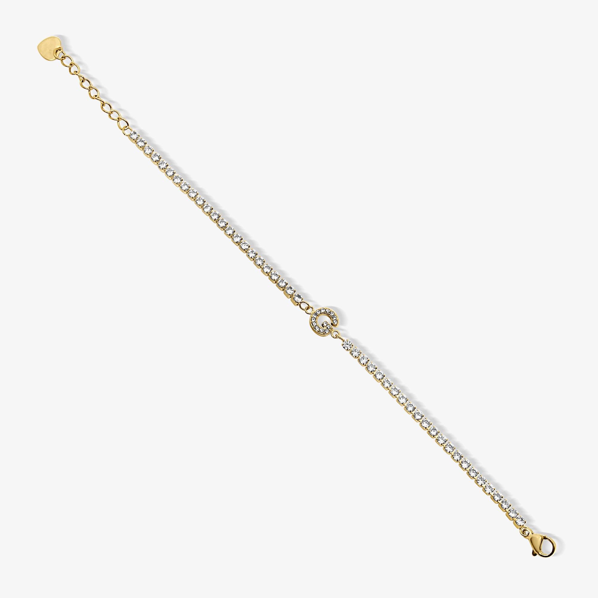 Icy Initial Tennis Bracelet