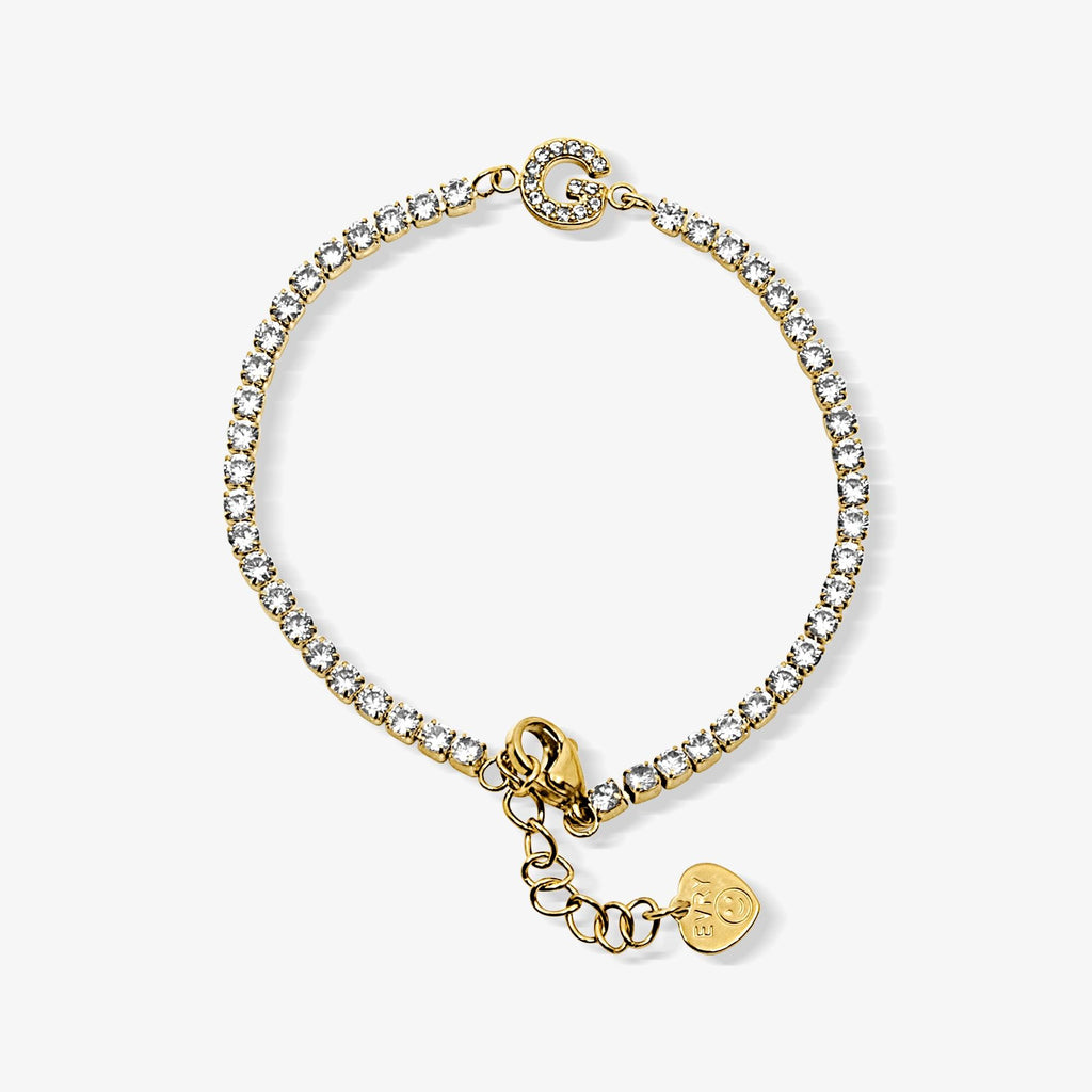 Icy Initial Tennis Bracelet