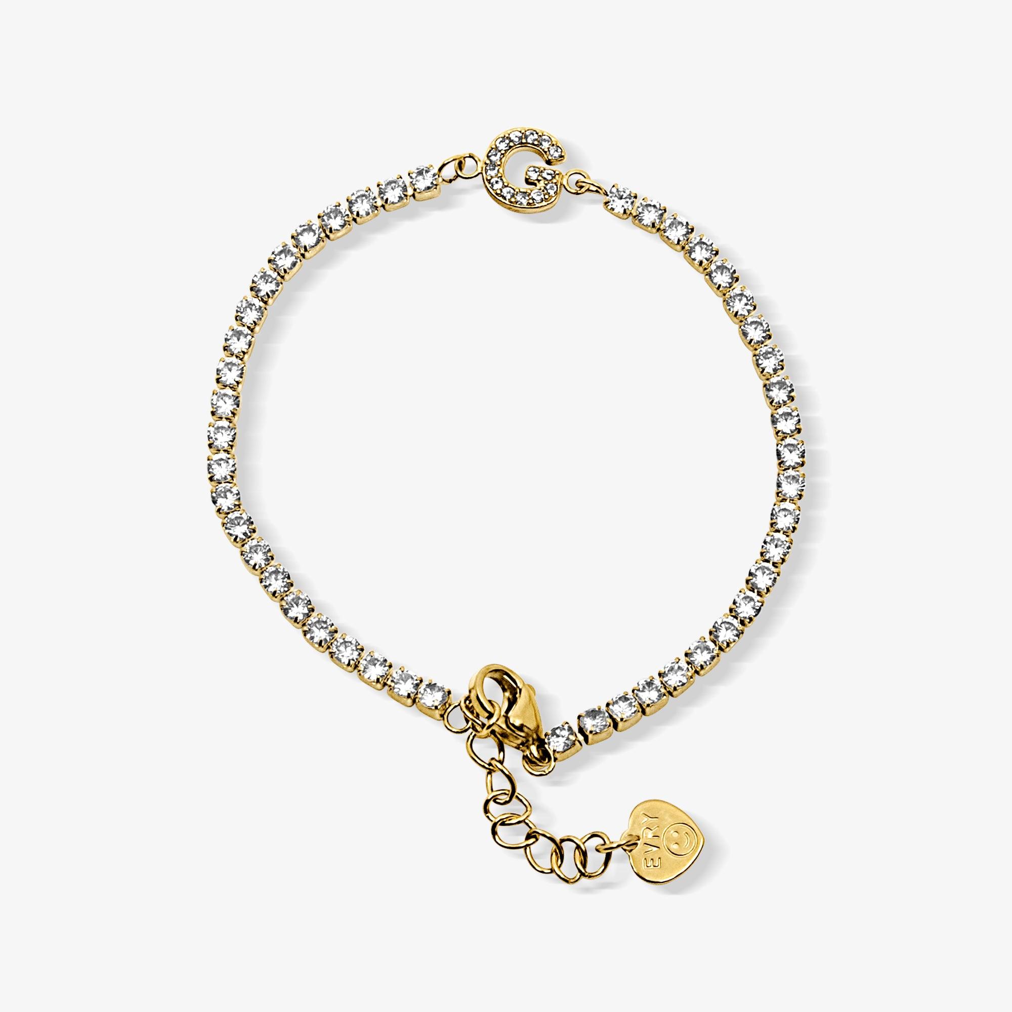 Icy Initial Tennis Bracelet