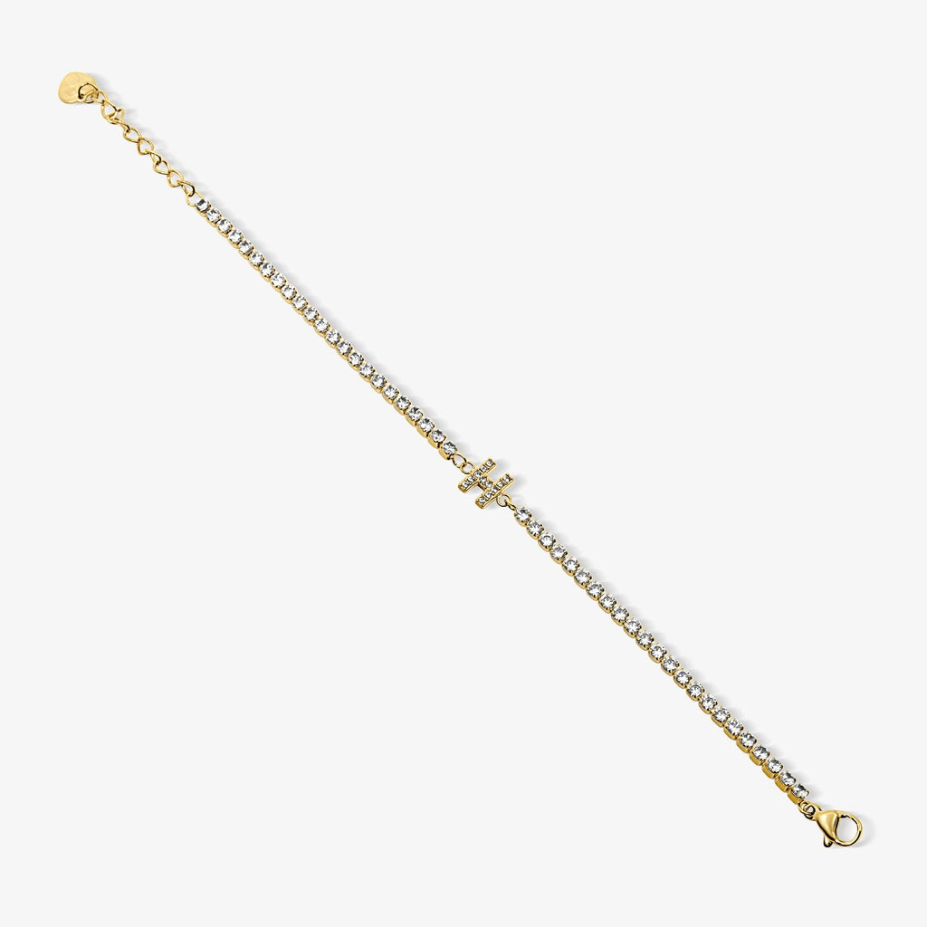 Icy Initial Tennis Bracelet