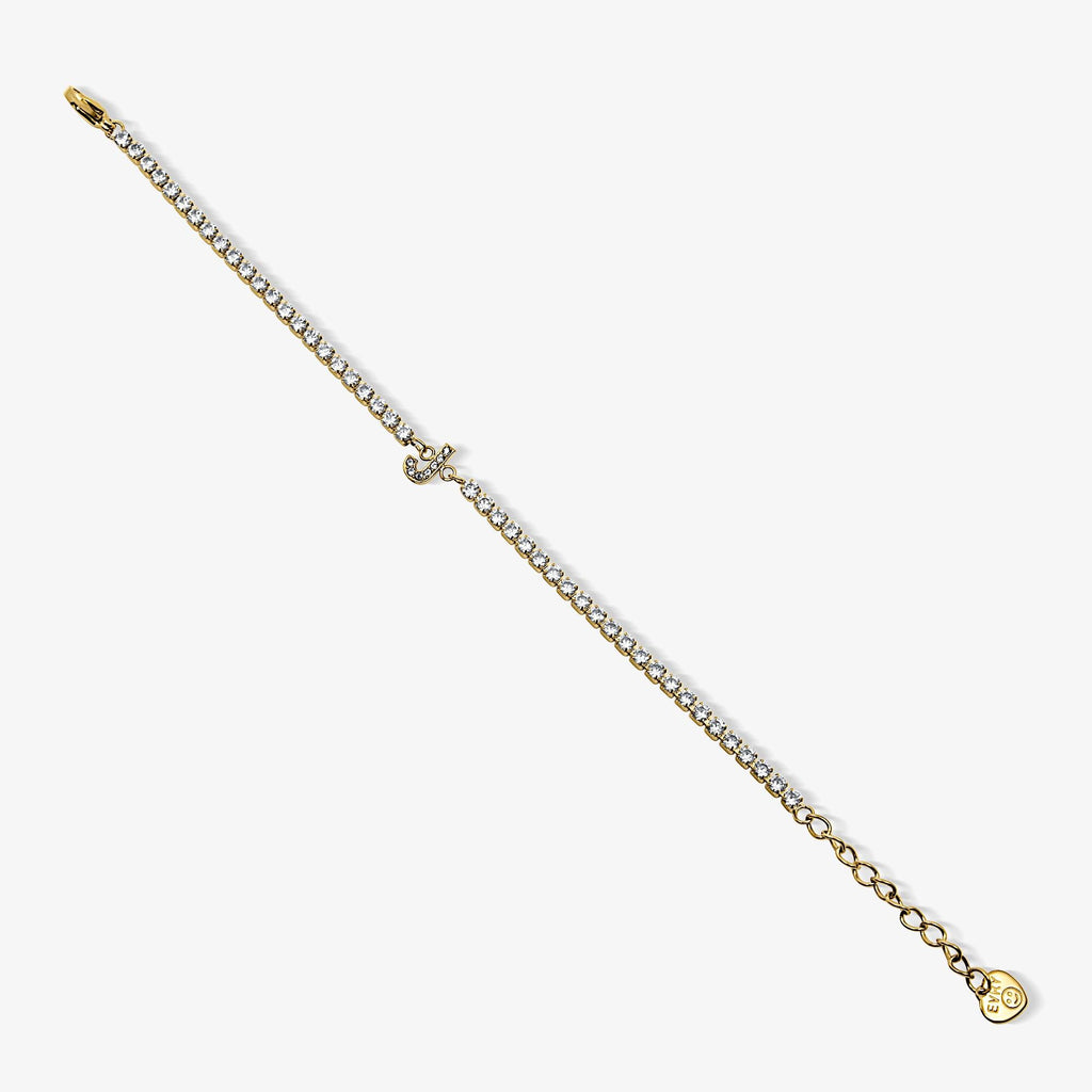 Icy Initial Tennis Bracelet