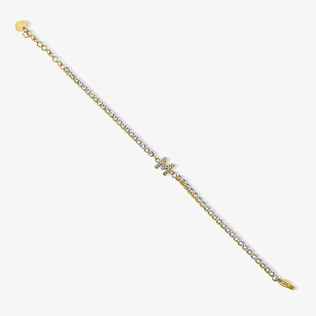 Icy Initial Tennis Bracelet