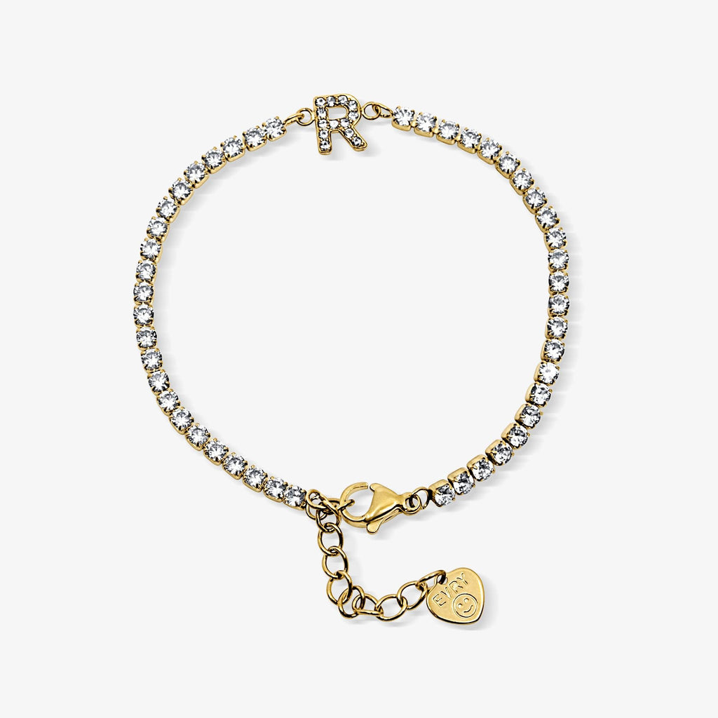 Icy Initial Tennis Bracelet