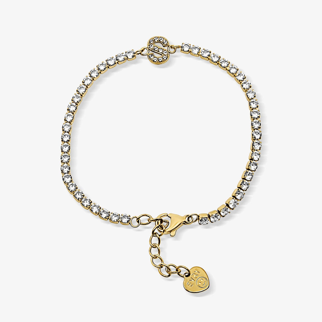 Icy Initial Tennis Bracelet