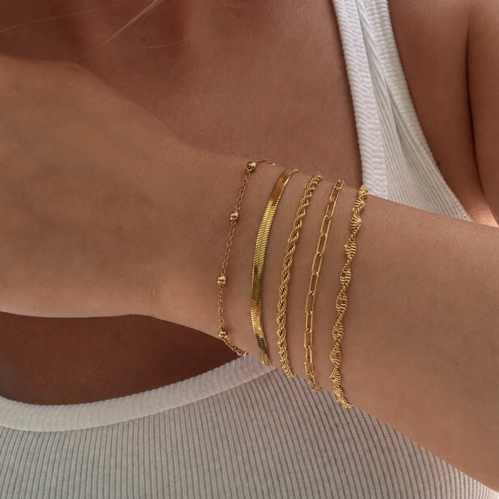 Power Stack 5-Pieces Bracelets Set - EVRYJEWELS