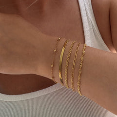 Power Stack 5-Pieces Bracelets Set - EVRYJEWELS