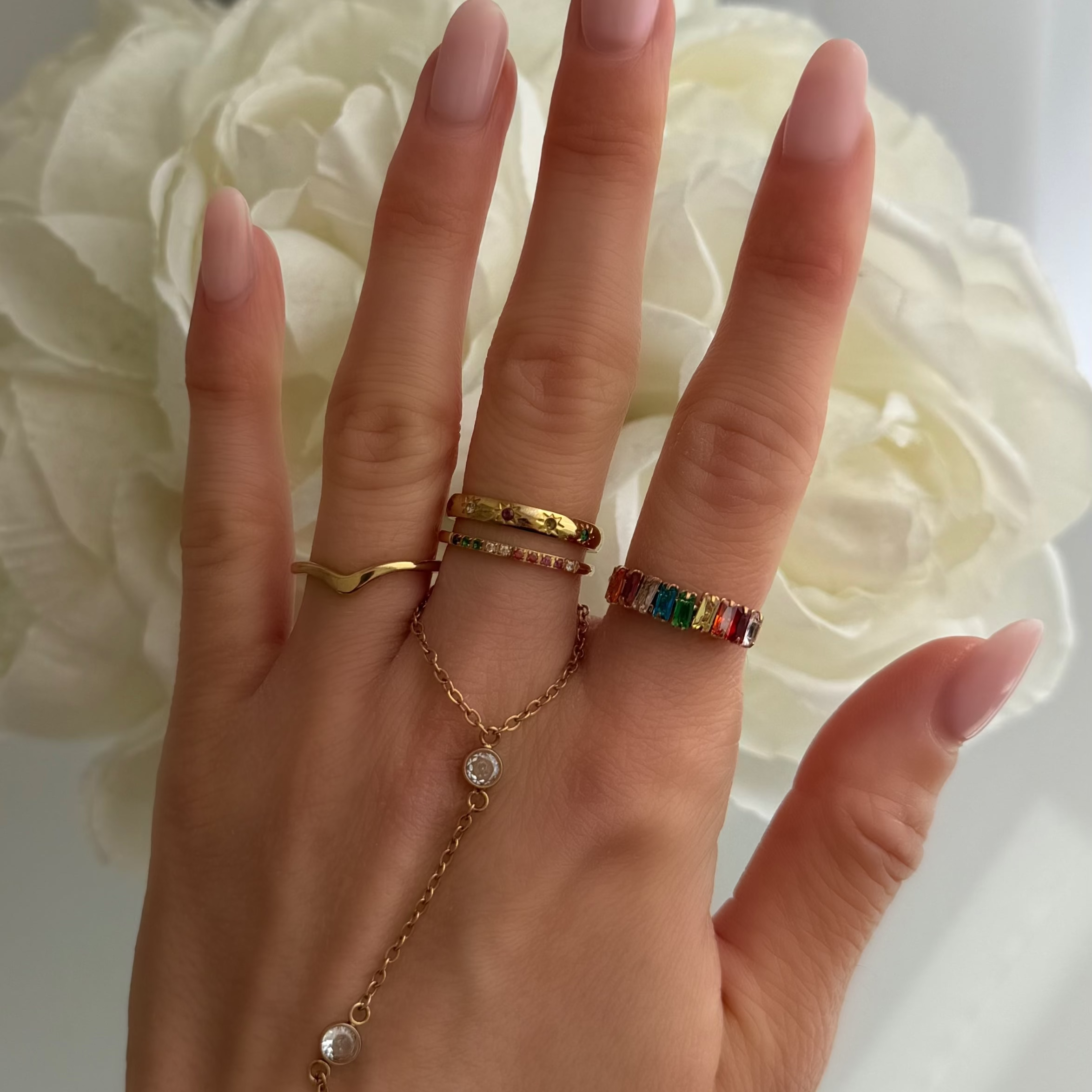 Rainbow's End 2-Piece Ring Set