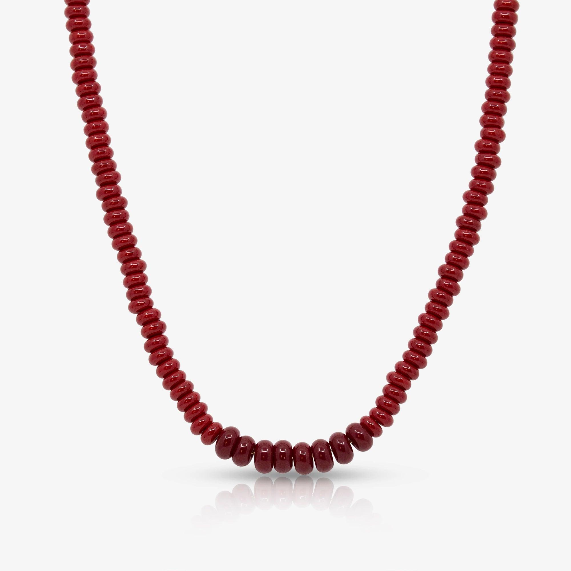Scarlet Glow Beaded Necklace