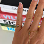 Shimmer Wave Pinky Ring - EVRYJEWELS