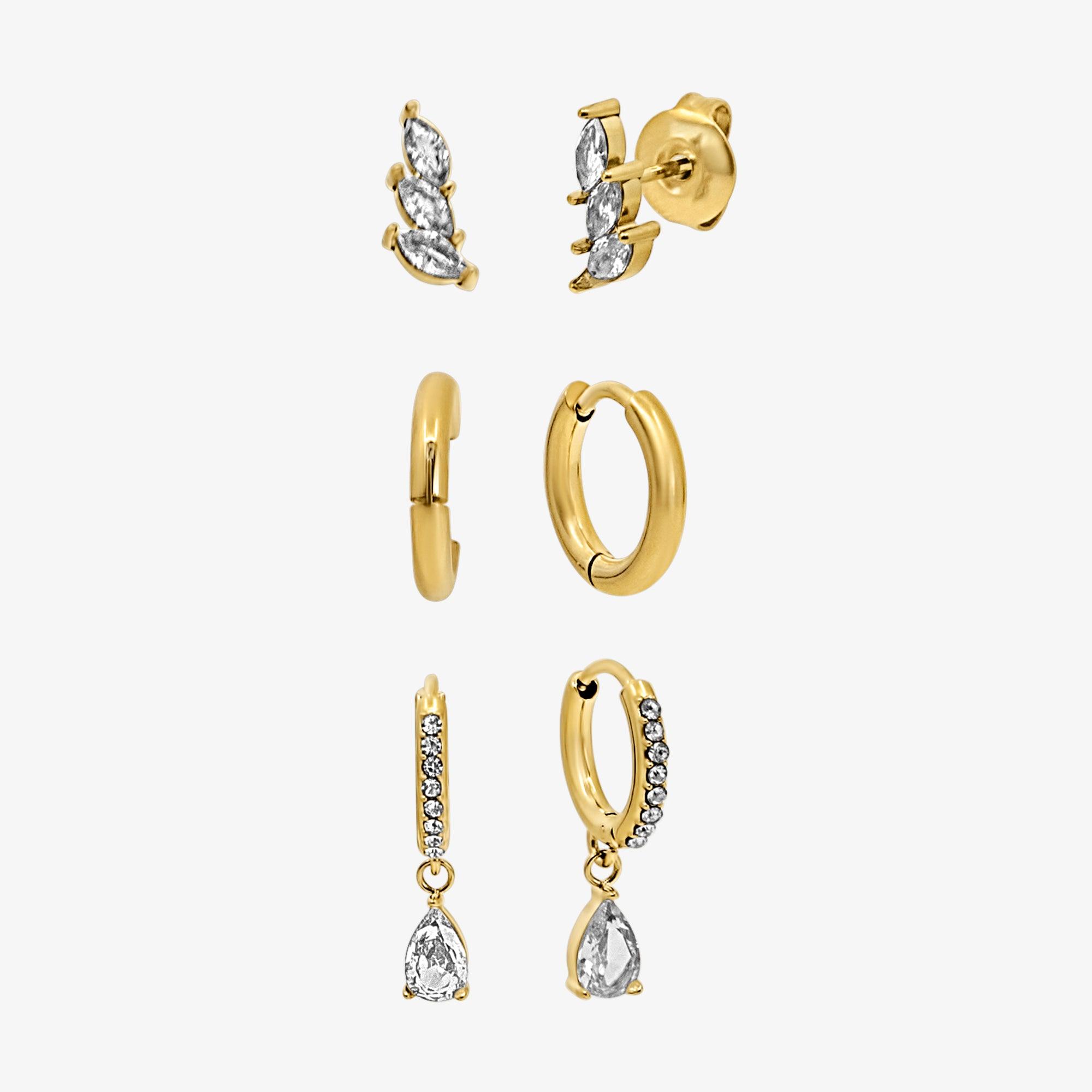 Sweet Sparkle Earrings 3-Pieces Set