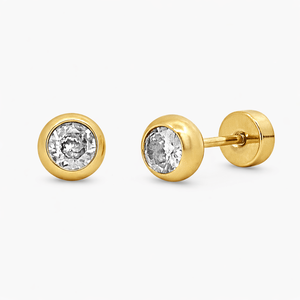 Shine On Flat Back Earrings Gold