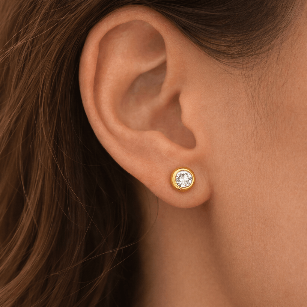 Shine On Flat Back Earrings Gold