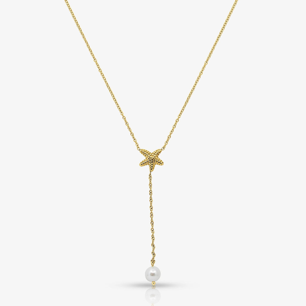 Pearly Sea Lariat Necklace