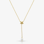 Pearly Sea Lariat Necklace