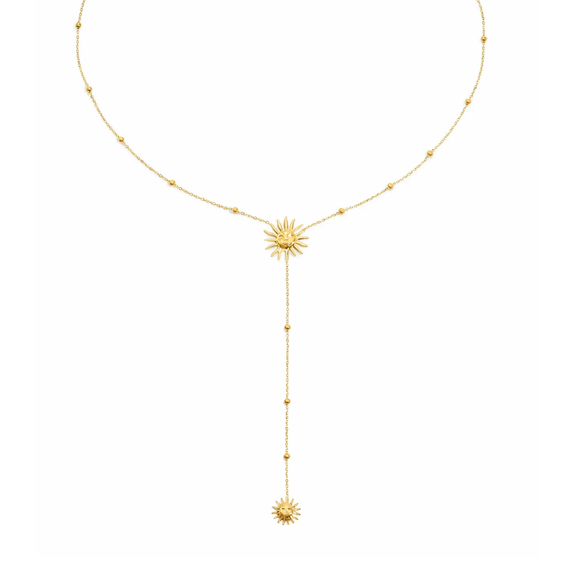 Sunny Glow Lariat Necklace