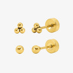 Tiny Crush Flat Back 2 Piece Earring Set